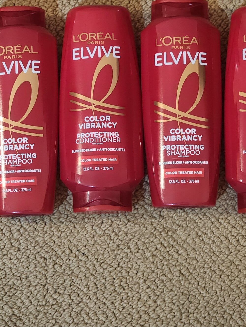 New Bottles of L'Oreal Elvive Color Vibrancy Shampoo and Conditoner Sets 12.6 Fl